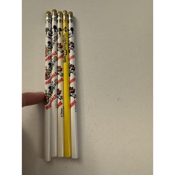 Vintage Set Of 5 Disney Mickey Mouse Pencils Walt Disney World J44 - Picture 1 of 2